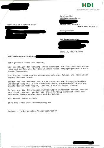 Empfangsbestätigung