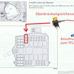 Anschluss im Musa-Motorraum