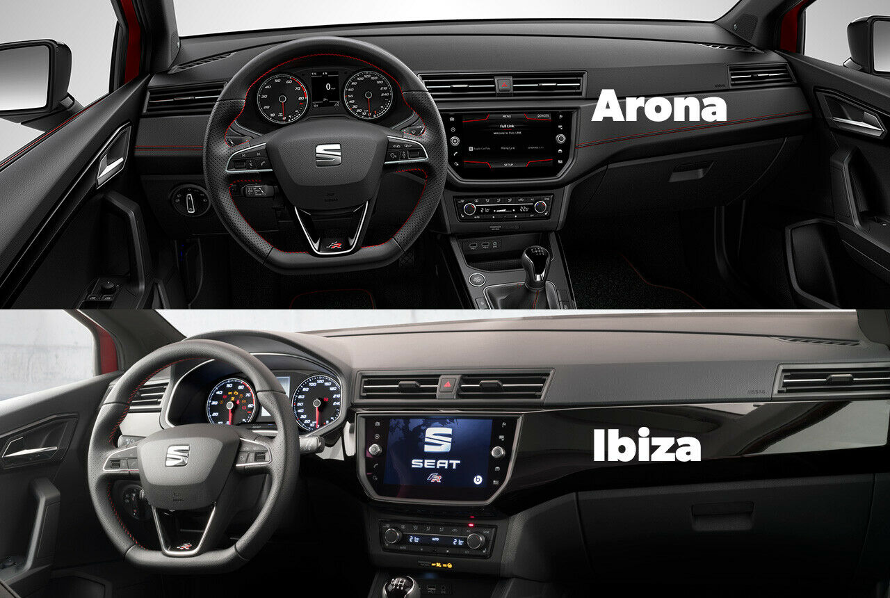 Direkter Vergleich: Das Cockpit des Arona stammt vom Ibiza