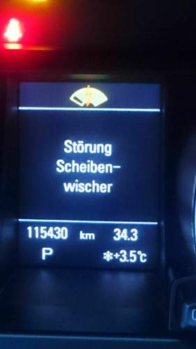 Störung Scheibenwischer