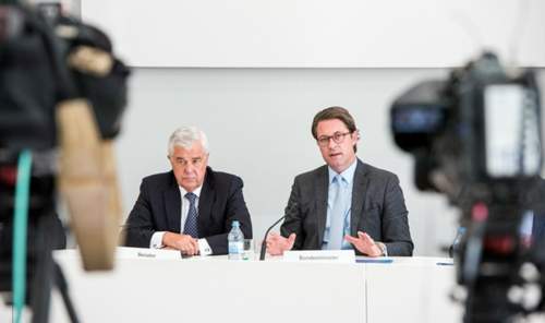 Frank Horch (parteilos), Verkehrssenator von Hamburg neben Andreas Scheuer, Bundesverkehrsminister (r.)