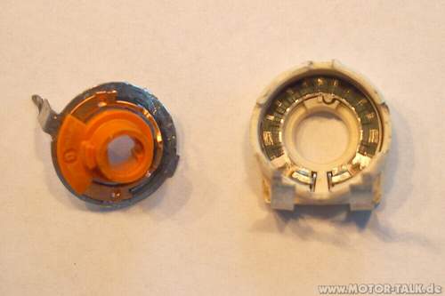 Innenleben des Potentiometers
