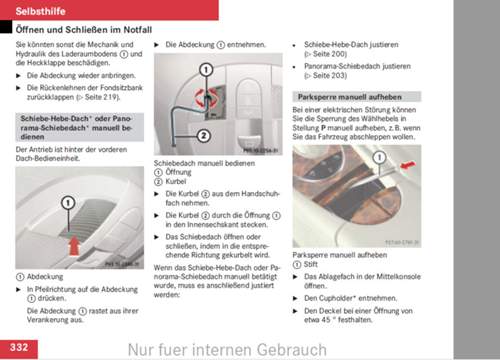 Schiebe-Hebe-Dach Öffnen und Schließen