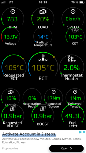 Öltemperatur