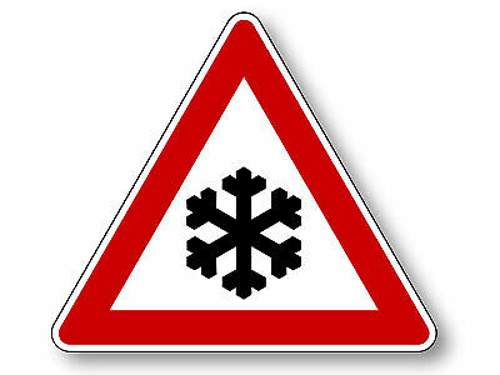 Kein Spass diesen Winter das Schild!