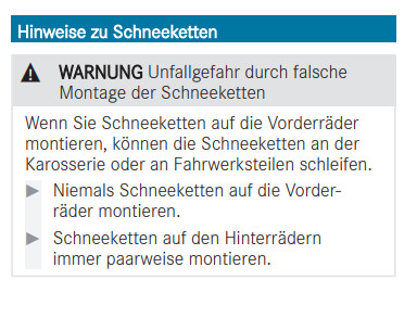 Schneeketten für den X254