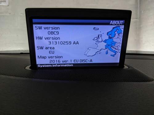 Volvo RTI MMM2 Soft- und Hardwareversion