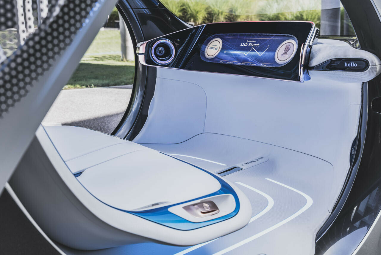 Lenkrad und Pedale gibt es im Smart Vision EQ Fortwo nicht mehr