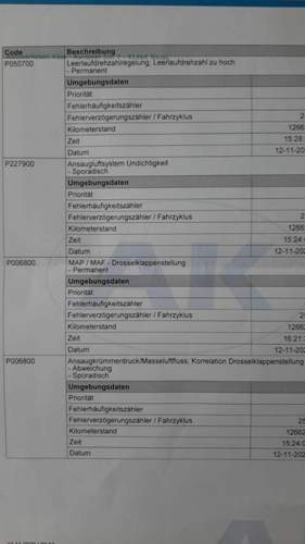 Fehlerspeicher