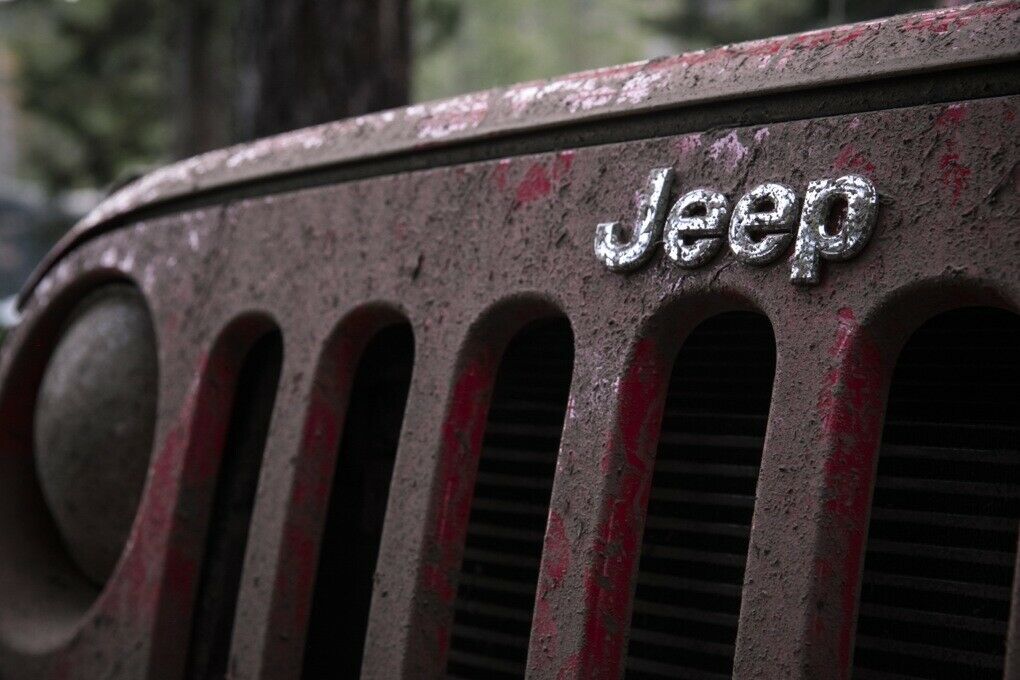 Nach der Fahrt durch's Gelände war der Jeep ordentlich eingesaut