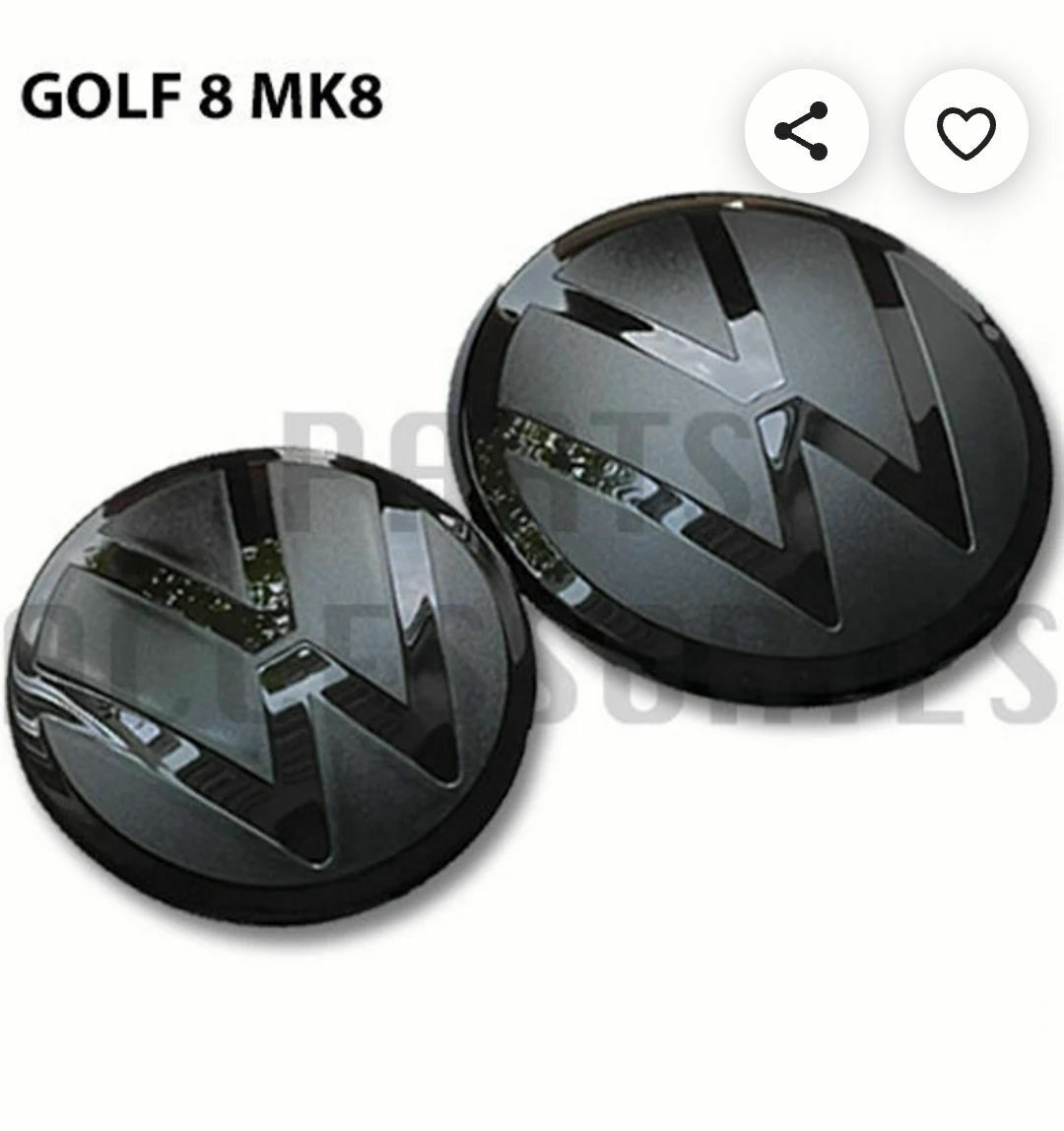 Schwarzes VW Zeichen Front und Heck