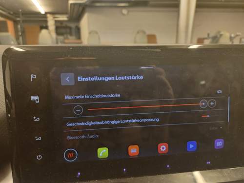 Einstellung maximal Lautstärke