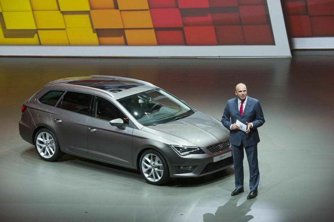 Der neue Seat Leon steht zur Zeit auf der IAA - Messebesucher können ihn dort aus der Nähe begutachten