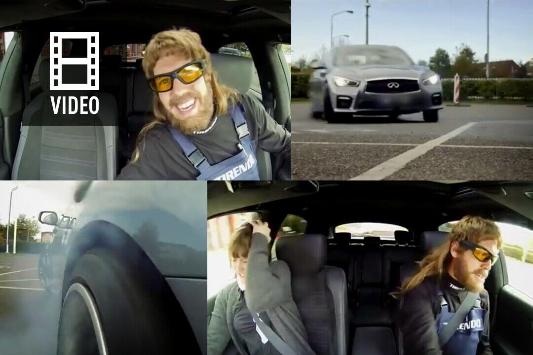 Vettel driftet, der Kunde kreischt: Ein Marketing-Gag eines Reifen-Händlers