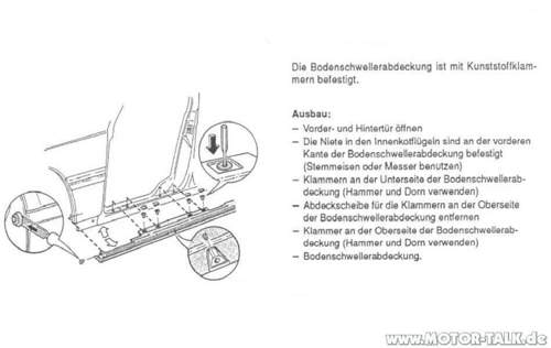 Schwellerabdeckung-demontage