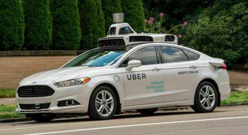 Uber-Prototyp für autonomes Fahren auf Basis eines Ford Fusion