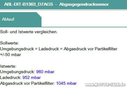 Abgasgegendrucksensor