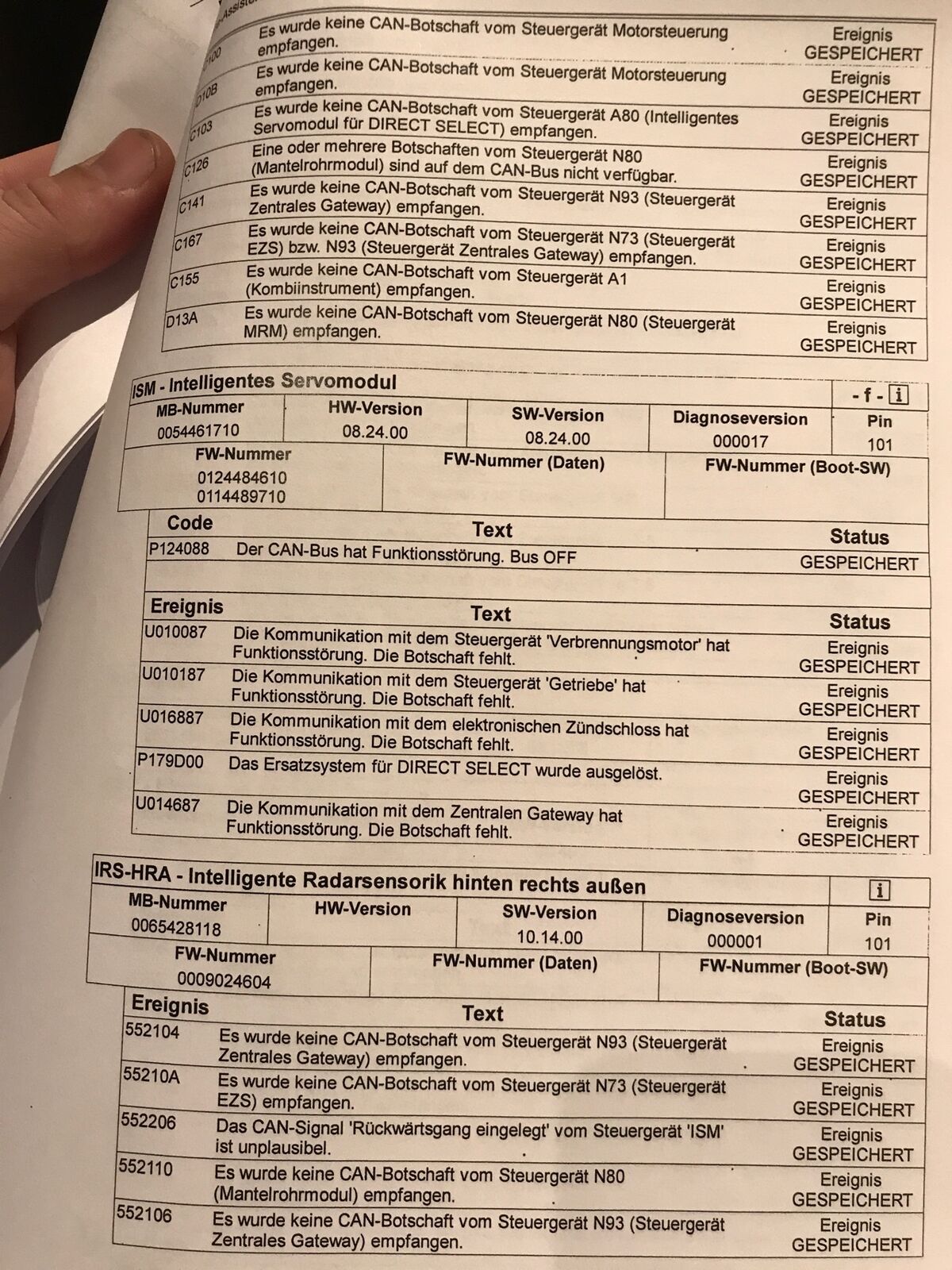 Service / diagnose / Fehlersuche