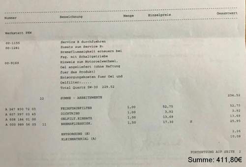 Rechnung Service B (ohne Plus)