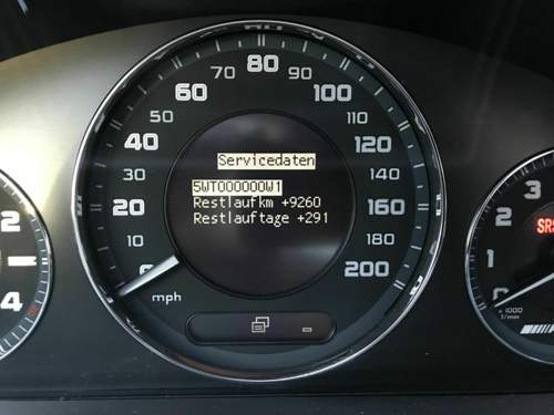 Servicemenü E55 AMG