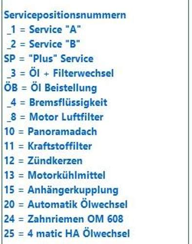 Servicepositionen