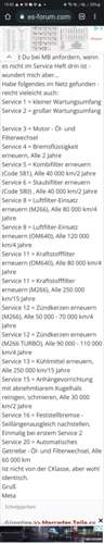 Service xy bei Mercedes