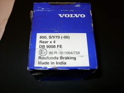 Volvo 850 C70 Bremskloetze Made in India
