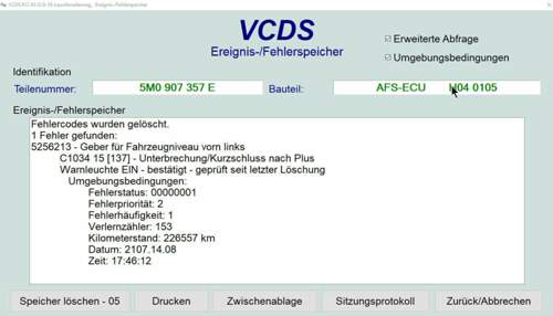Fehler VCDS