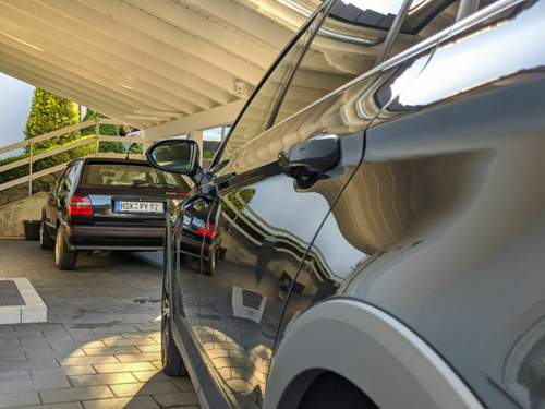 Passat Seite Polo G40 im Hintergrund
