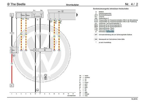 Stromlaufplan-heckscheibe