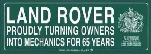 Land Rover - proudly turning owners into