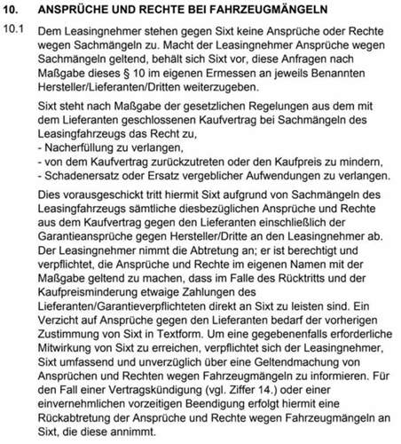 Sixt-abtretung