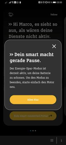 Fehlermeldung - App