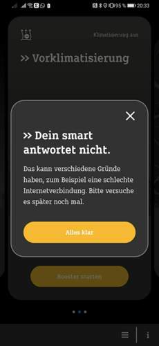 Fehlermeldung - App