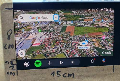 Android-Auto Google Maps im kleinen MMI