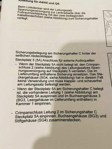 Auszug Einbauanleitung