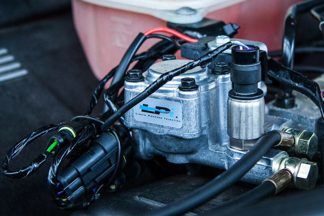 Dieser Block verteilt das Autogas auf die einzelnen Düsen