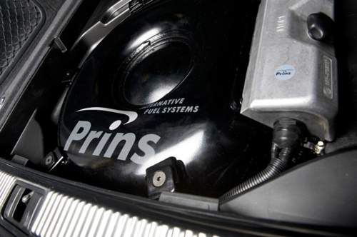 Ein Autogas-Tank in der Reserverad-Mulde