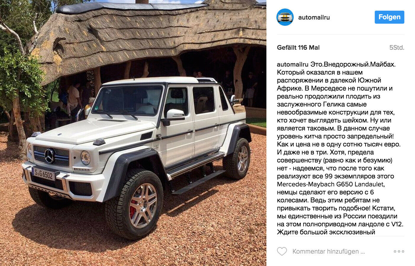 Erstes Bild vom halboffenen G: Mercedes-Maybach G 650 Landaulet