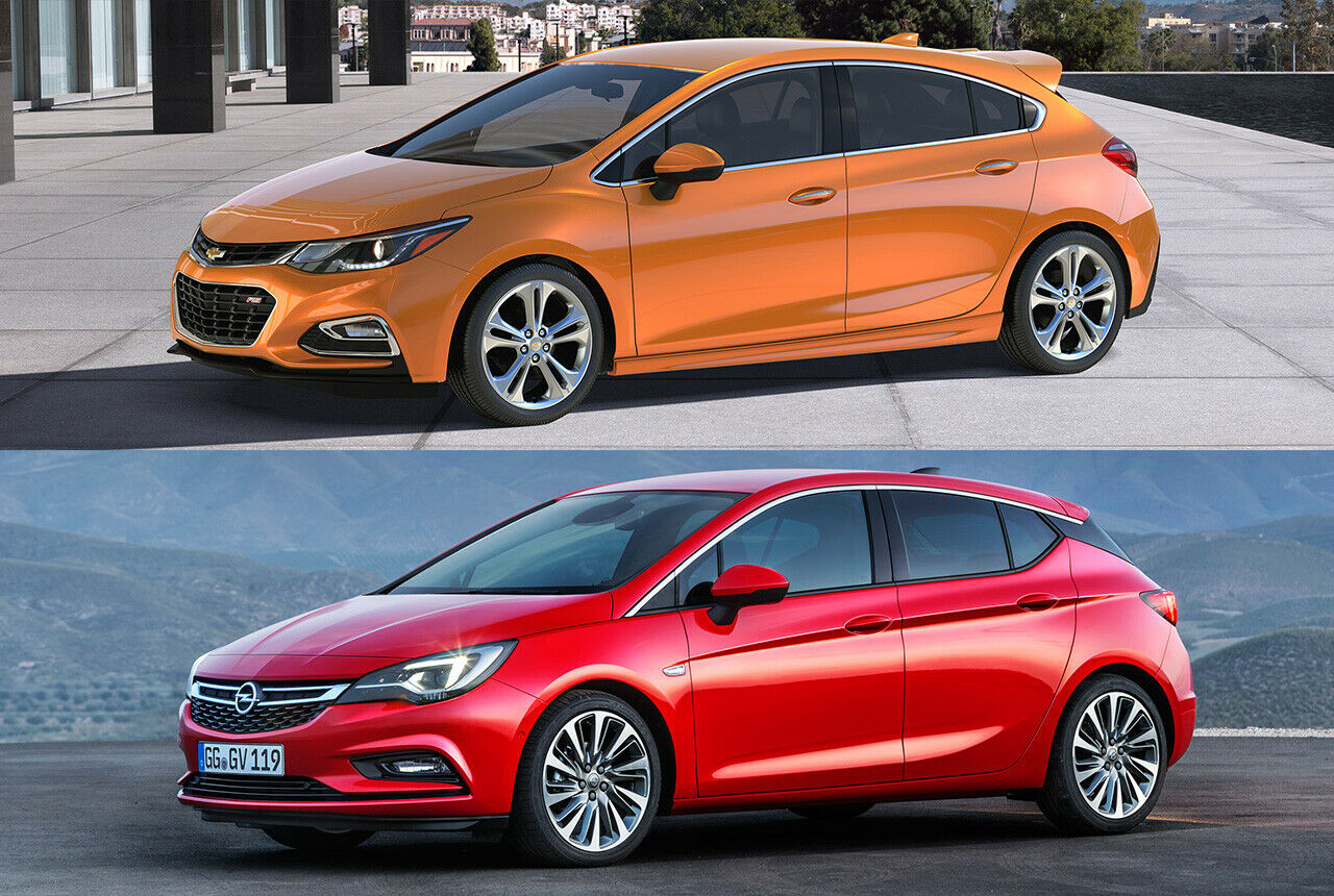 CHevrolet Cruze gegen Opel Astra: Seitenansicht