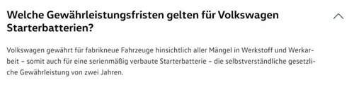 VW Starterbatterie