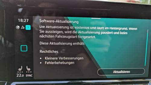 OTA-Update "Rechtliches"