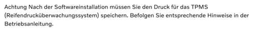 Reifendruck-Hinweis