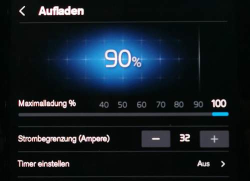 XC40 Anzeige Ladung