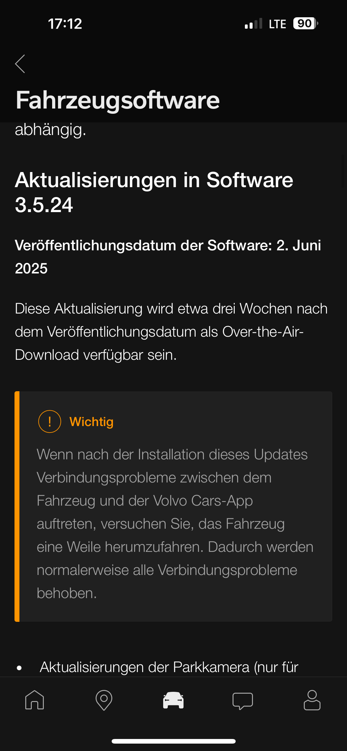 Software-Aktualisierung Android Automotive+Fahrzeug (ab MJ22) - Updates - aktuelle Version 3.6.4