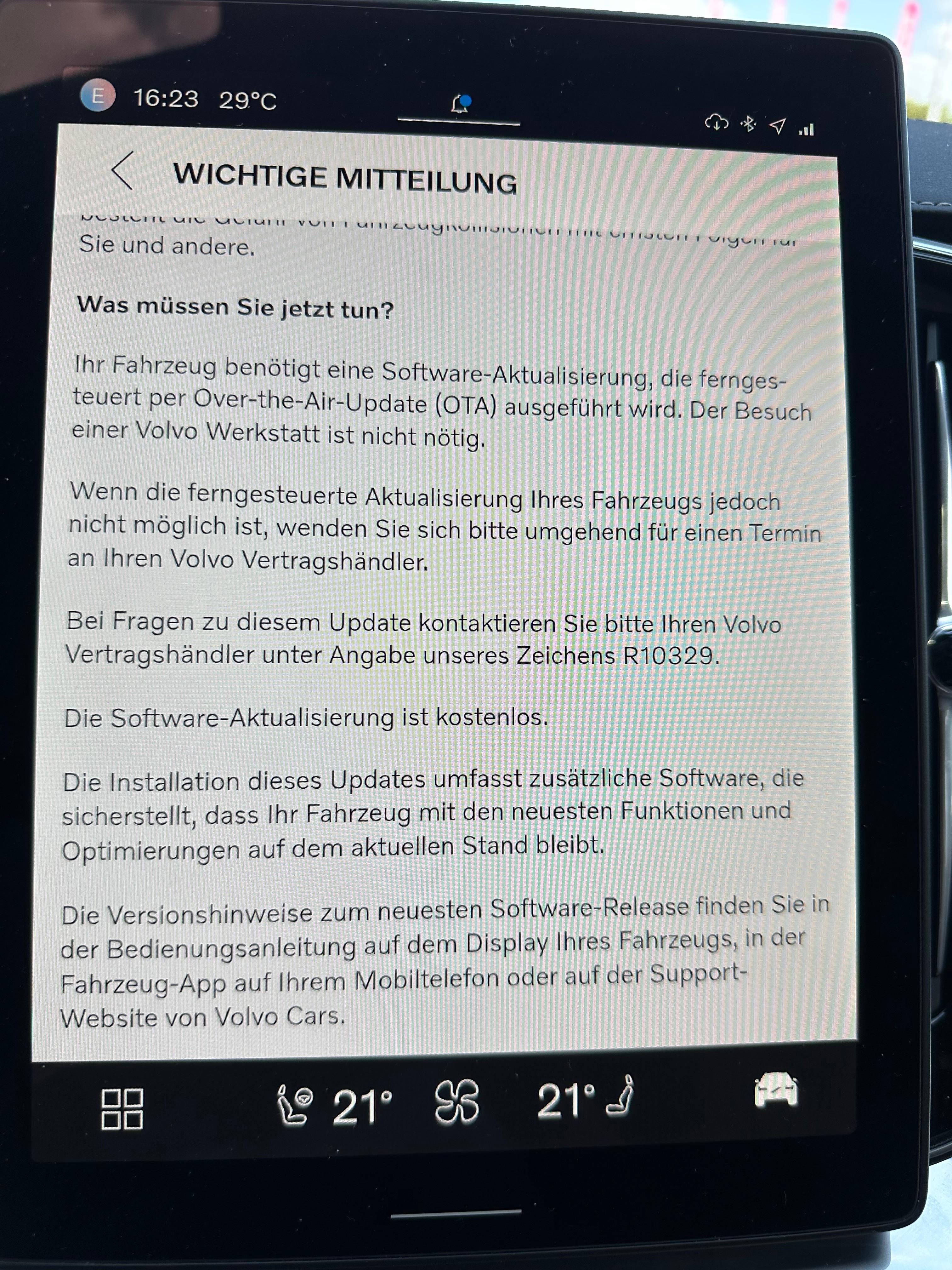 Software-Aktualisierung Android Automotive+Fahrzeug (ab MJ22) - Updates - aktuelle Version 3.7.0