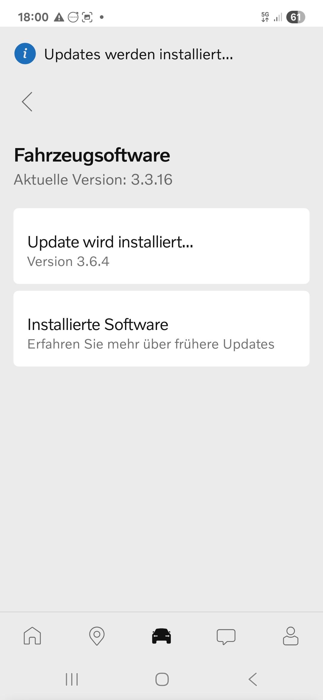 Software-Aktualisierung Android Automotive+Fahrzeug (ab MJ22) - Updates - aktuelle Version 3.6.4