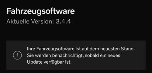 Hinweis Stand der Softwareversion