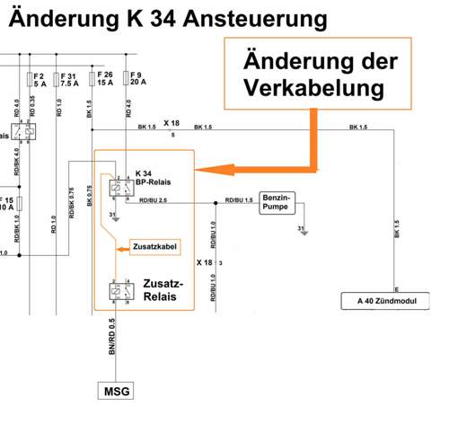 Änderung Verkabelung Z16XE