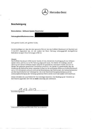 Bescheinigung